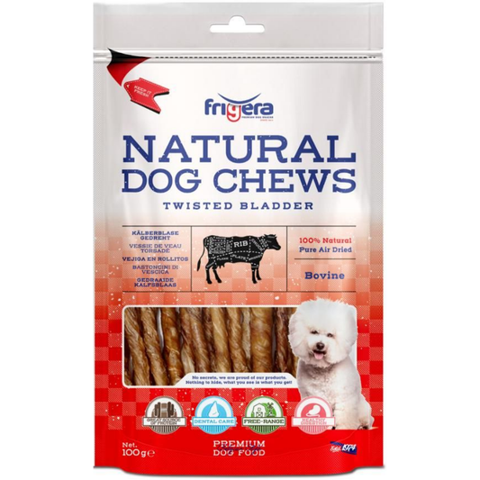 Natural Dog Chews | Okseblære 100g