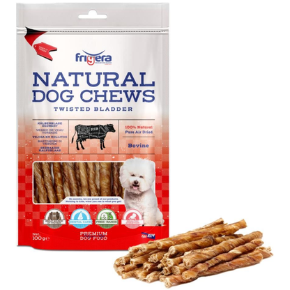 Natural Dog Chews | Okseblære 100g